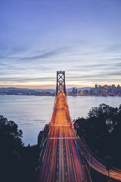 Long Exposure Bridge at Dusk
