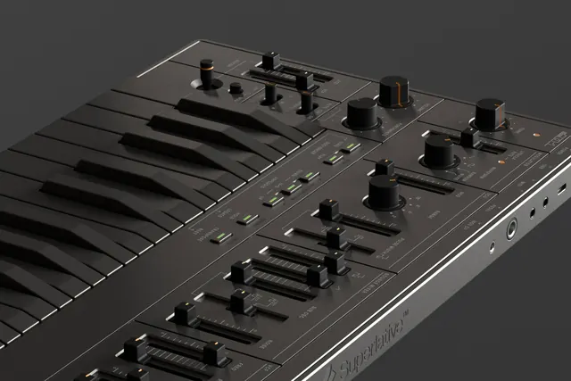 Synthesizer Keyboard Close-up