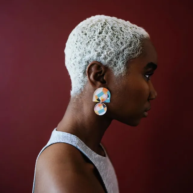 Portrait with Abstract Earring