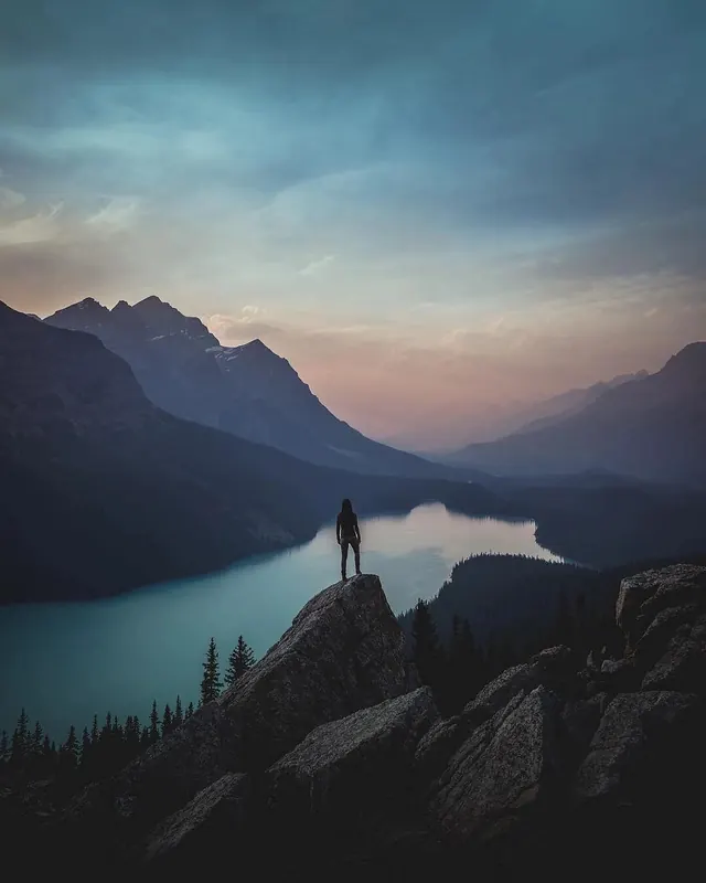 Mountain Landscape at Dusk