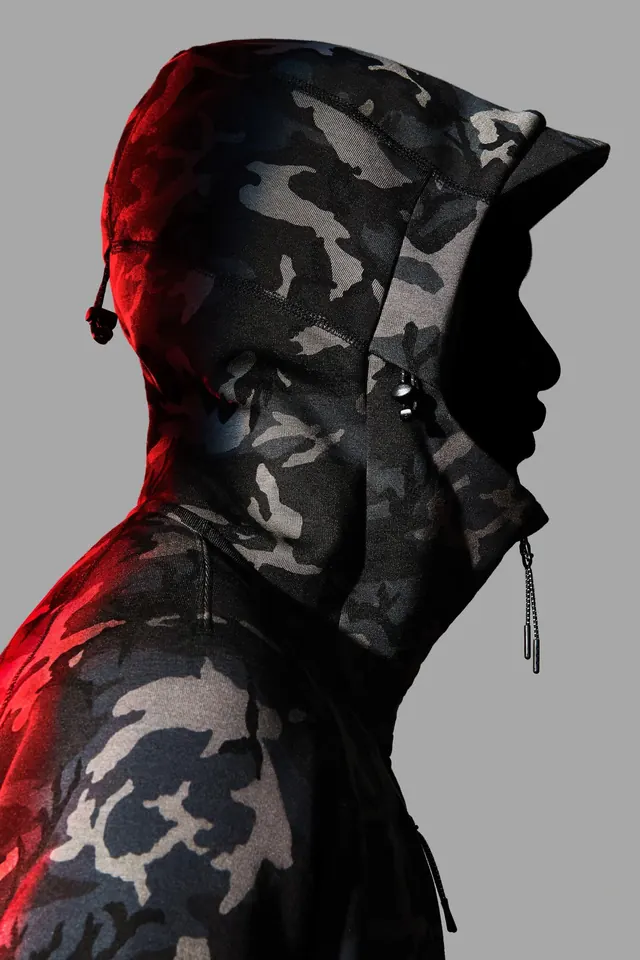 Camouflage Hooded Figure