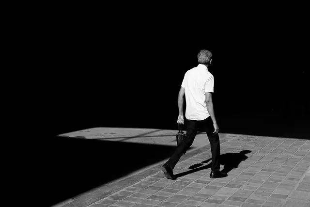 Man in Shadow and Light