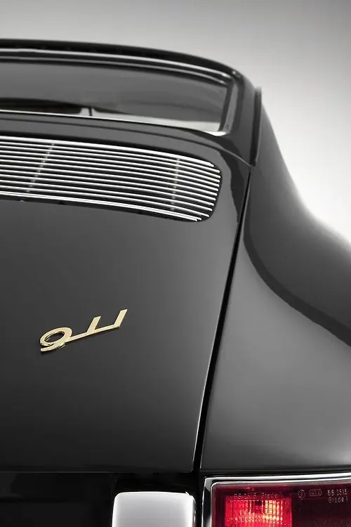 Black Vehicle Detail with Gold Emblem