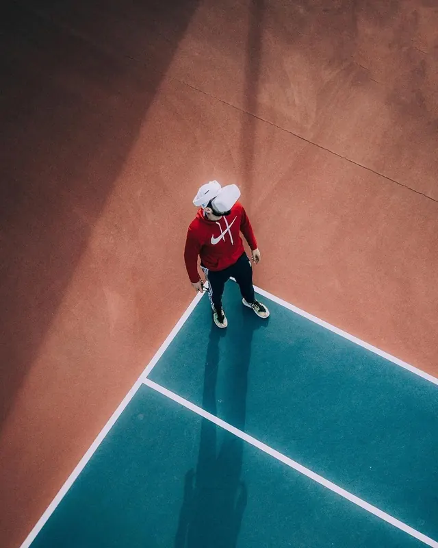 Tennis Player on Court