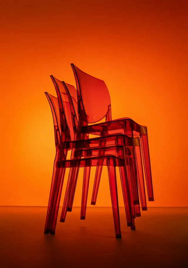 Transparent Orange Chair