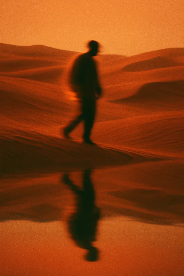 Desert Silhouette Reflection