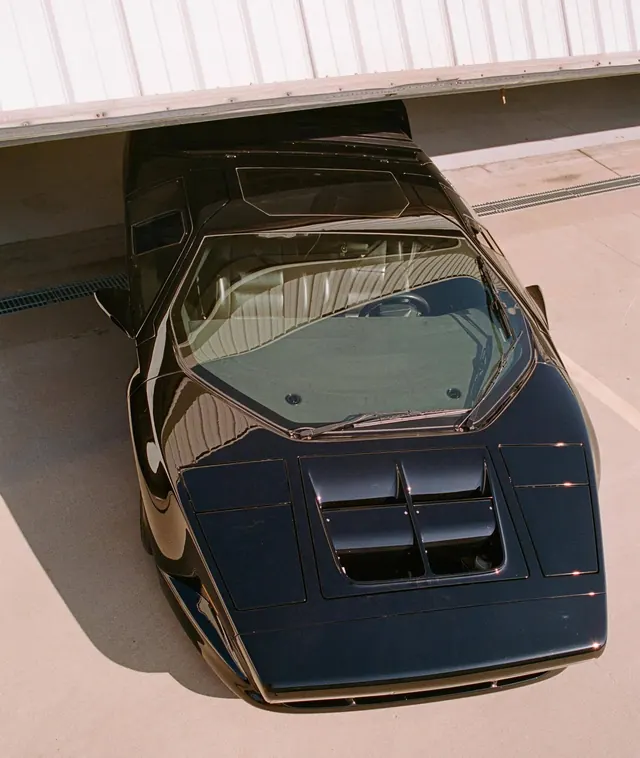 Vintage Sports Car in Garage