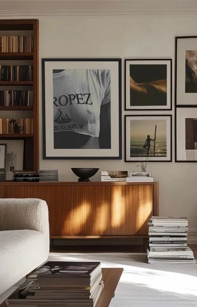 Interior Design Mockup with Framed Art