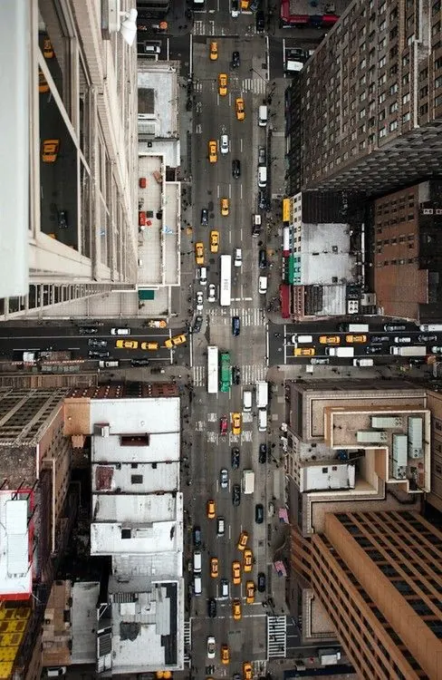Urban Traffic Aerial View