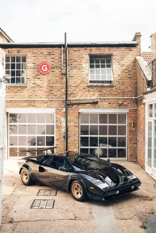 Black Sports Car in Urban Setting