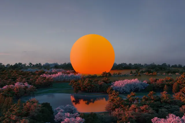 Sunset over Floral Pond