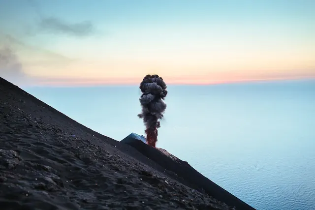 Mountain Peak at Sunset