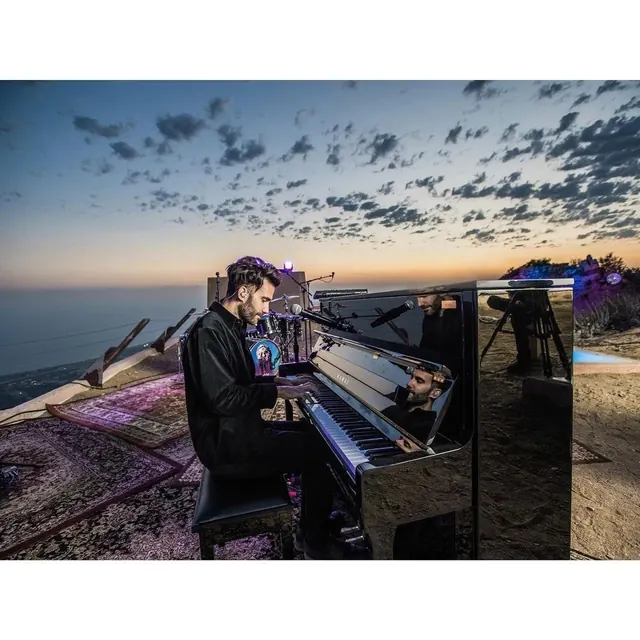 Musician at Sunset