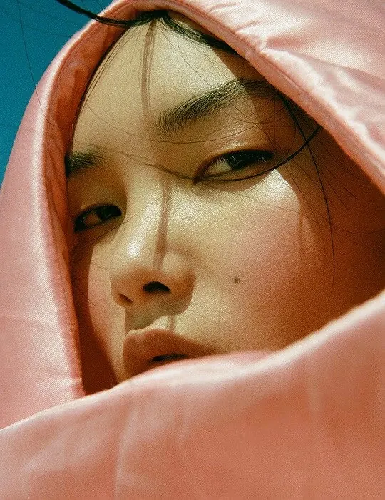 Close-up Portrait with Fabric
