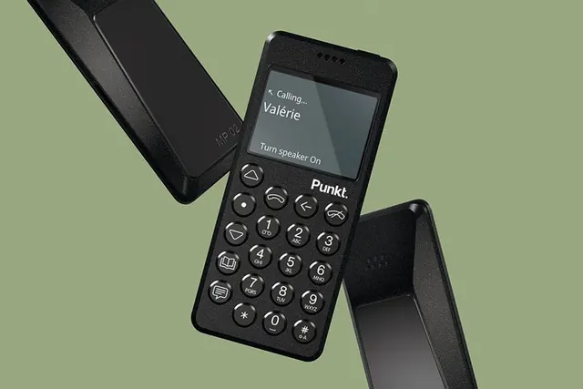 MP 02 minimalist phone on sage background, minimal, technical, muted