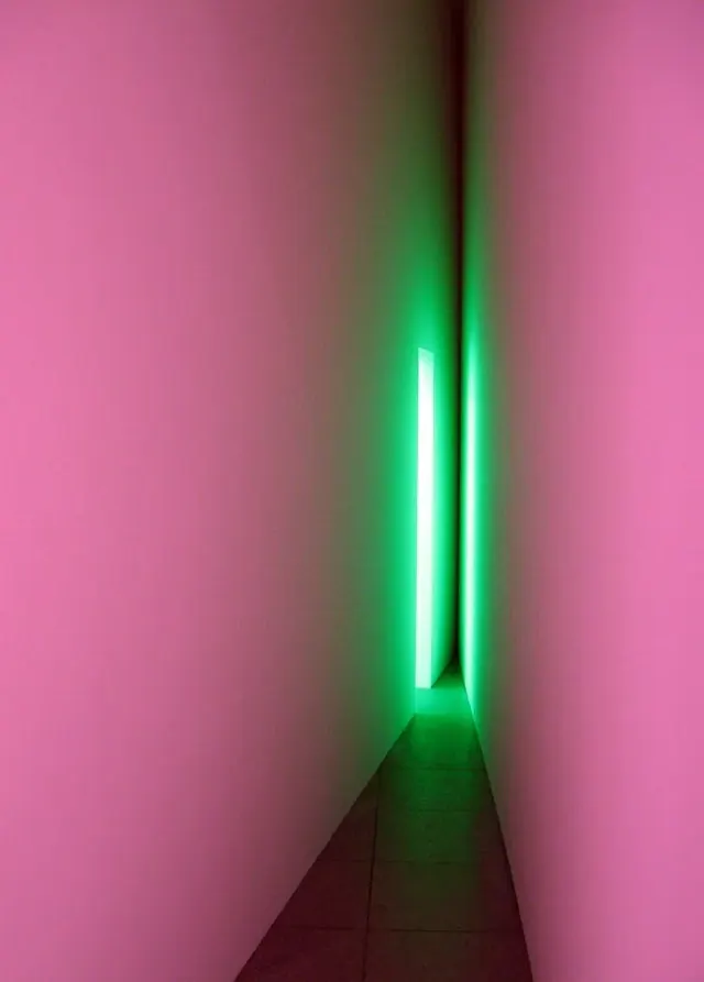 Pink and Green Neon Corridor