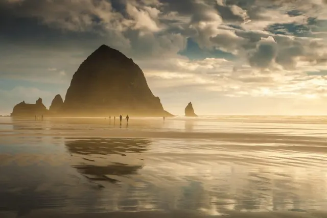 Coastal Landscape at Sunset