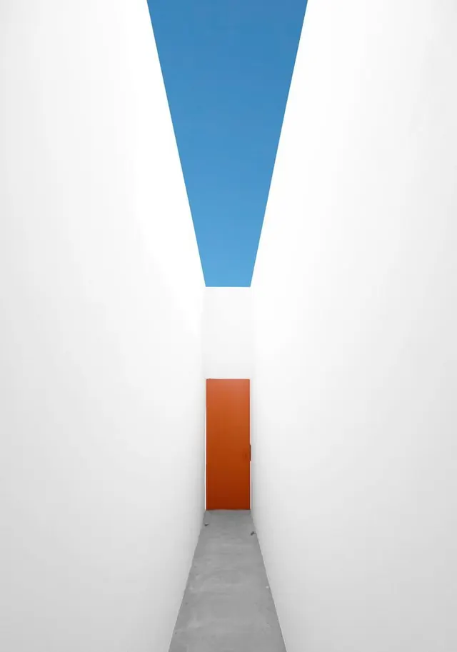 Architectural Perspective with Color Blocks
