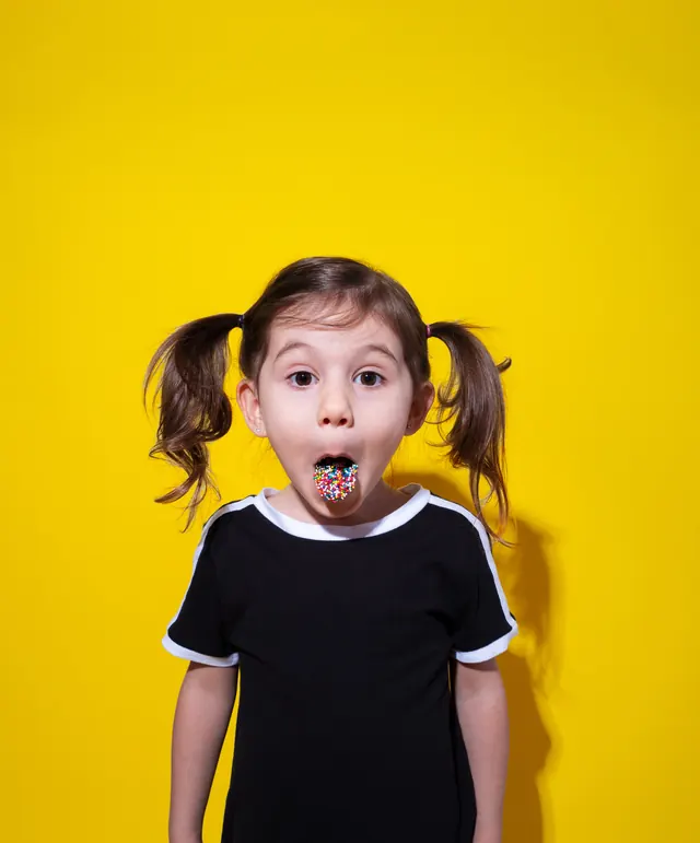 Child with Lollipop Portrait