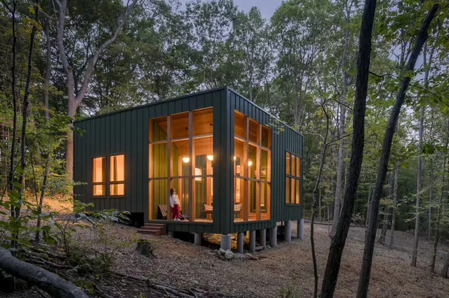 Modern Cabin Architecture in Forest