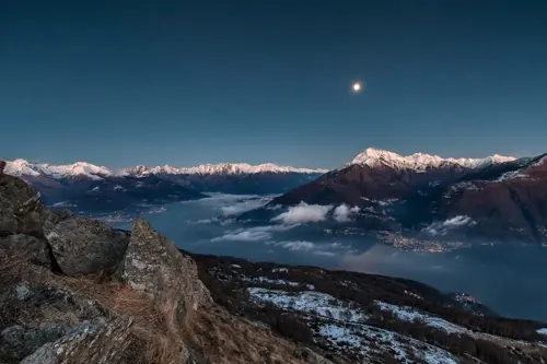 Mountain Landscape at Night