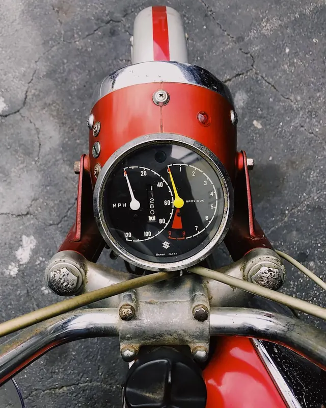 Vintage Motorcycle Instrument Cluster