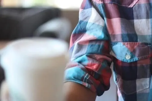 Child in Plaid Shirt