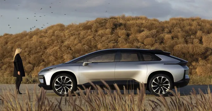 Luxury SUV in Autumn Landscape