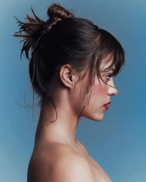 Editorial beauty profile portrait, photographic, editorial, cool