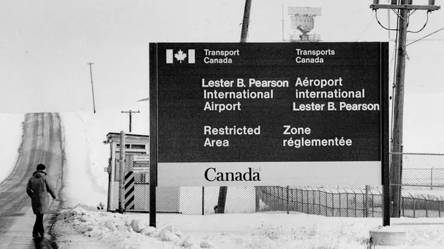 Airport Signage and Snowscape