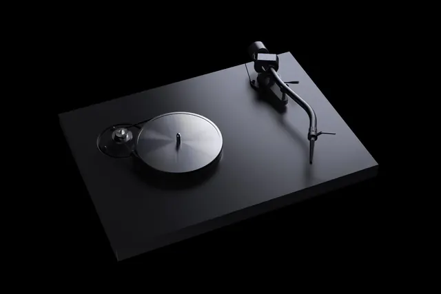 Pro-Ject Debut PRO S turntable product, minimal, dark-mode, dark