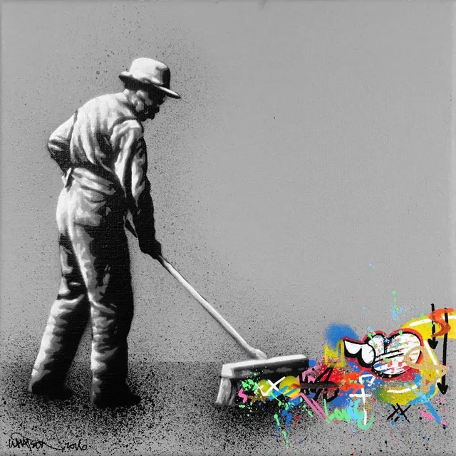 Street Sweeper with Graffiti