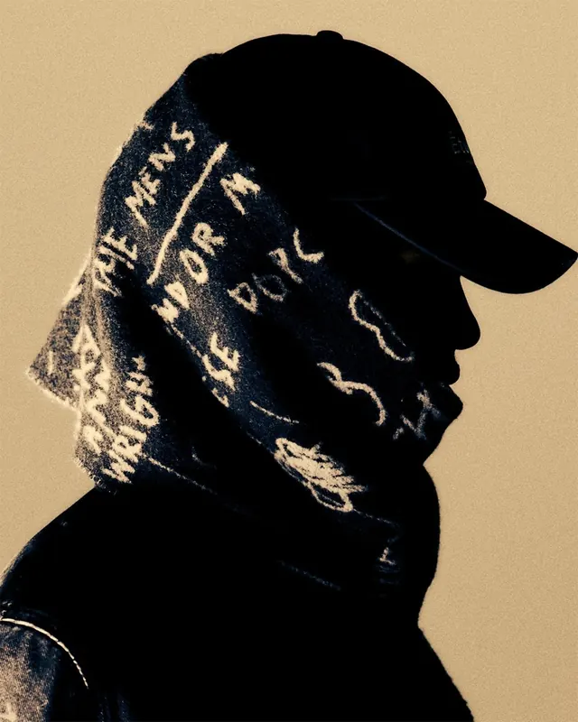 Silhouetted Figure with Bandana