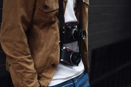 Person with Vintage Camera