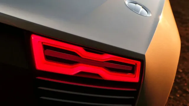 Audi e-tron taillight detail, technical, photographic, cool