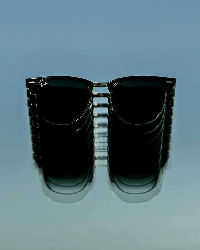 Ray-Ban sunglasses echo trail, minimal, photographic, cool