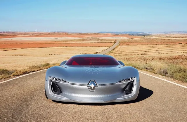 Concept Car in Desert Landscape