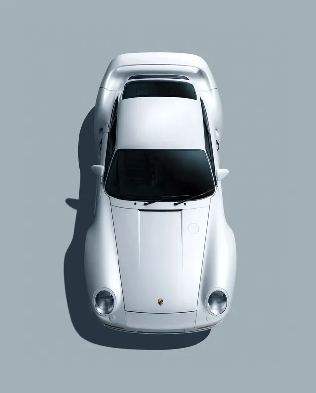 White Car Studio Shot