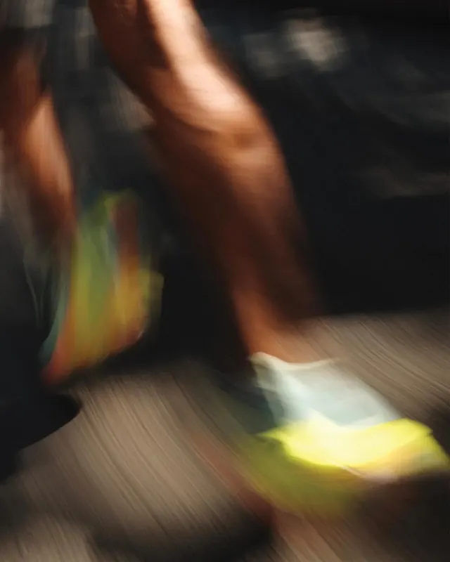 Motion-blur running legs photograph, photographic, technical, dark