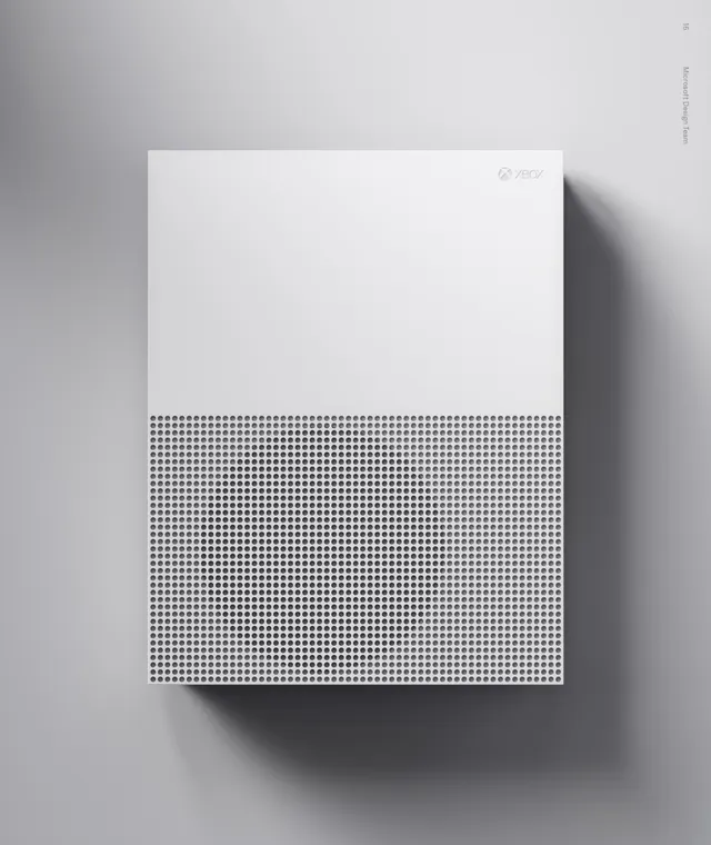 Xbox Series S top-down product photo, minimal, technical, light