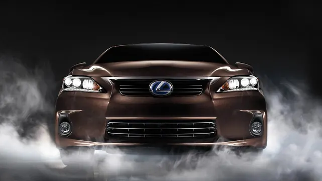 Automobile Front View with Smoke Effect