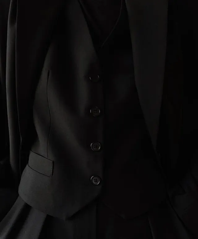 Black Suit and Vest Detail
