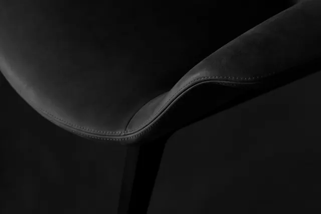 Black Leather Chair Detail