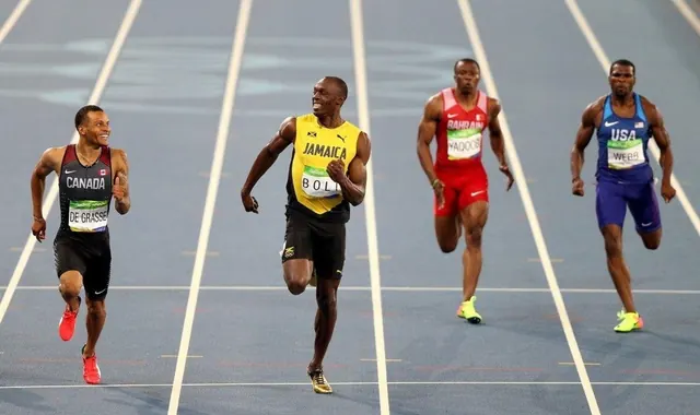 Athletes on Running Track