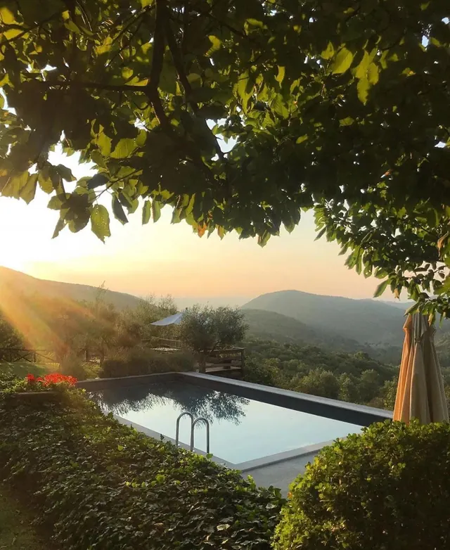 Outdoor Infinity Pool at Sunset