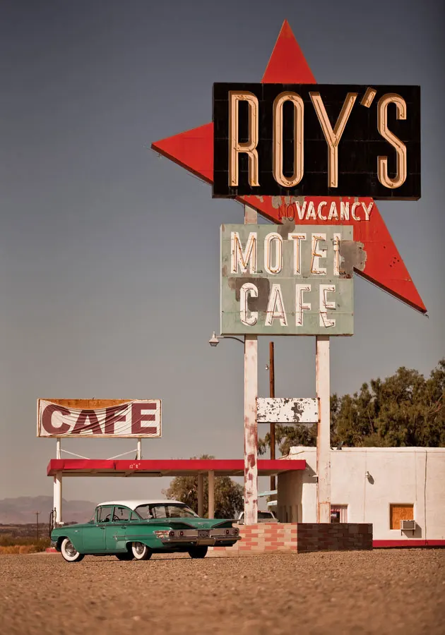 Retro Diner and Motel Signage