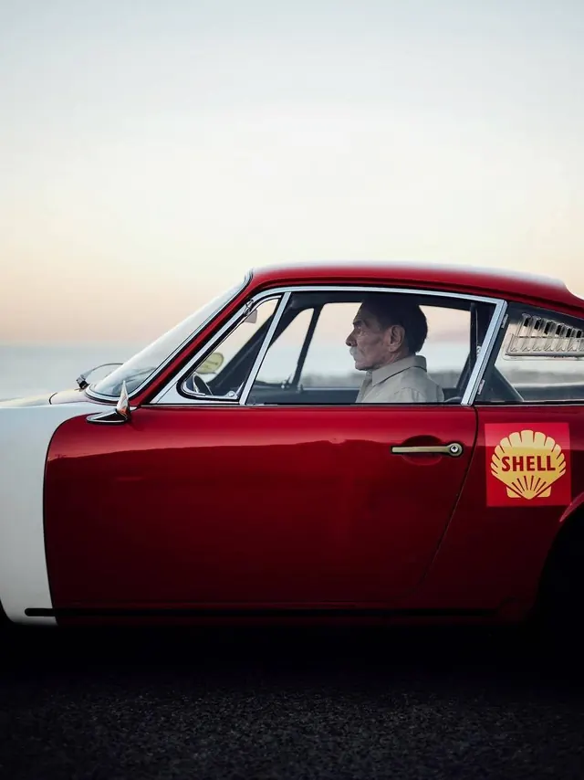 Red Vintage Car Portrait