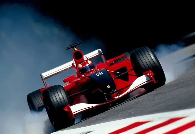 Formula 1 Racing Car Action Shot