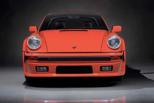 Orange Sports Car Studio Shot