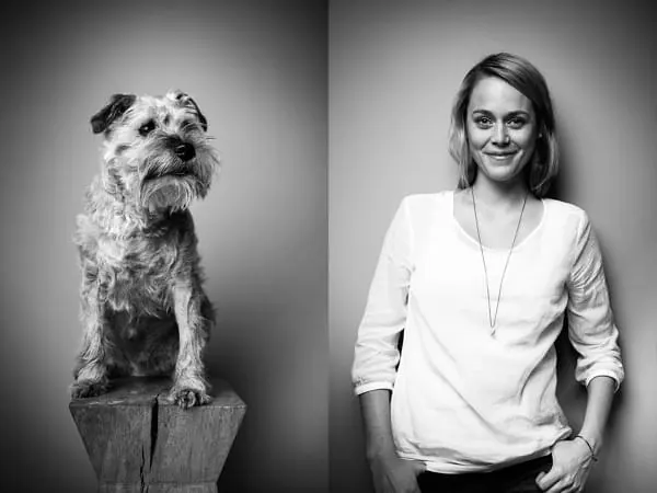 Woman and Dog Portrait
